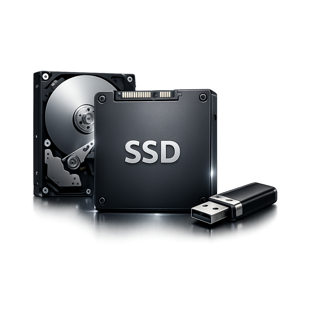 HDD, SSD и флешка